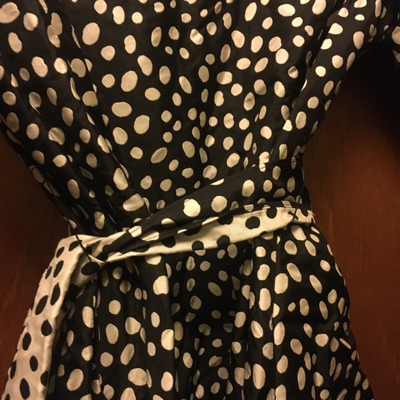 Teri Jon size 6 A-Line black and white animal print dress - Picture 3 of 8